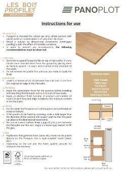 Instructions for use Panoplot