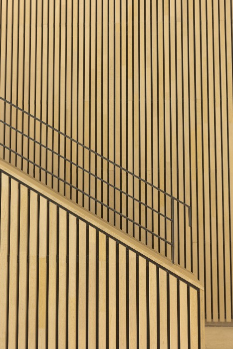 Interior wood cladding - aquatic centre