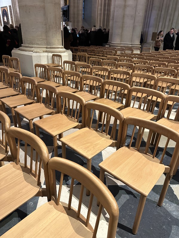 The chairs of Notre Dame Cathedral in Paris