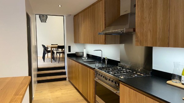 A kitchen transformed with 3-ply oak panels