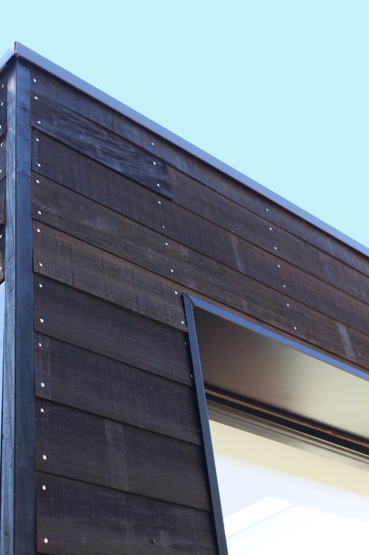Exterior black wood cladding - Lodges in Move project