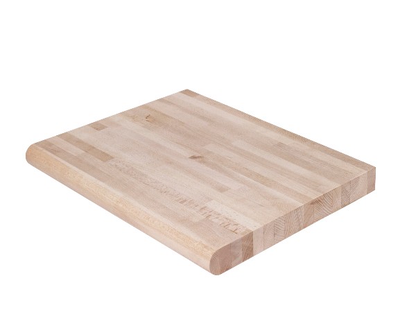 Wortop - one edge rounded - Unsteamed beech