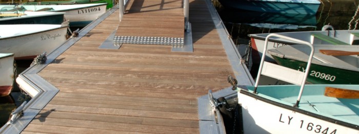 Le Bourget du Lac-Sevrier Pontoon - oak decking